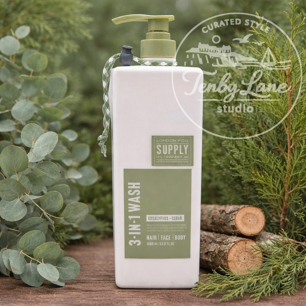 London Fog Supply Co 3-in-1 Wash Eucalyptus Cedar 33.8oz Large Bottle